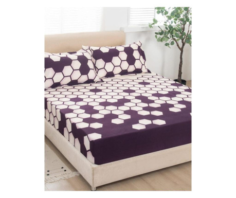 Narzuta na łóżko + 2 poszewki na poduszki - polygon