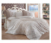 Спално бельо от 100% поплин памук - 2-местно легло - Хоби дом - Irene Beige - HBP-15