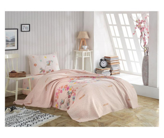 Комплект завивки за единично легло Unicornlar, EnLora Home, 3 части, памук, многоцветен