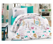 Спално бельо от 100% поплин памук - Единично легло - Хоби студио - Rosella Turquoise - HB1-18