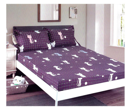 Калъф за легло + 2 калъфки за възглавници - 180x200 матрак - 2-местно легло - hb-40