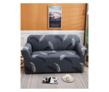 Elastyczny pokrowiec na sofę 3-osobową, pióra, hej3-14