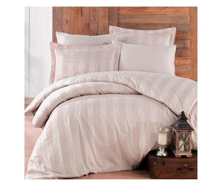Спално бельо от 100% сатен Делукс памук - Двойно легло - Дом за хоби - Вафелен камък - HBS-49