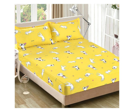 Покривало за легло + 2 калъфки за възглавници - Котки