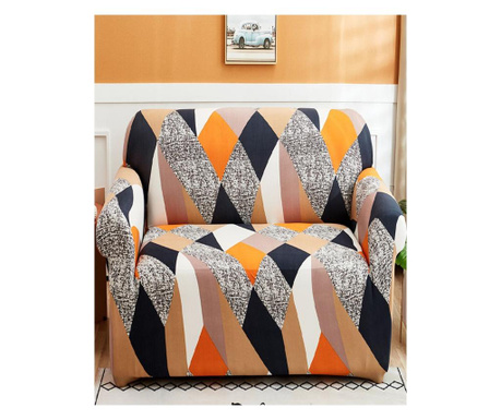 Elastyczny pokrowiec na fotel, kolorowe kształty, hej1-14
