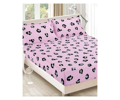 Покривало за легло + 2 калъфки за възглавници - леопардови петна