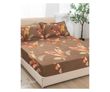 Покривало за легло + 2 калъфки за възглавници - винтидж пера