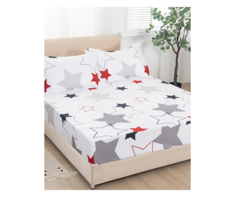 Покривало за легло + 2 калъфки за възглавници - Звезди