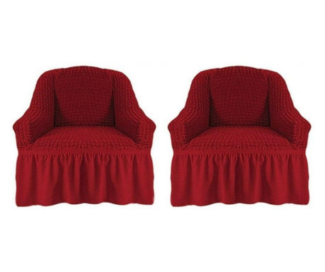 Комплект от 2 еластични и креп калъфи за фотьойли (Изберете цвят: Люляк)
