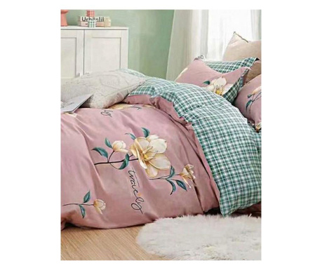 Комплект спално бельо 100% памук, 4 части, 2-местно легло, прекрасен