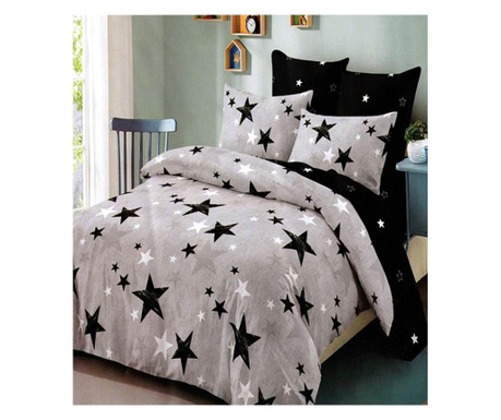 Комплект фин бельо, 6 части, 2-местно легло, Black Stars, FN-C463