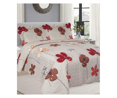 Калъфка за легло + 2 калъфки за възглавници, фин памук, с печат, легло за 2 лица, cfi-94