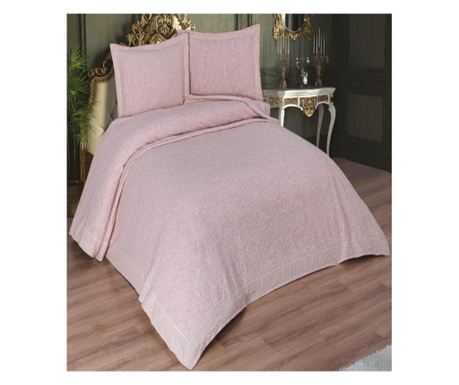 Одеяло за легло, памук, 3 части, сьомга, cjd-08