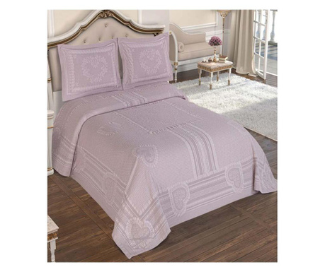 Одеяло за легло, памук, 3 части, щука, сушена роза, cjd-22