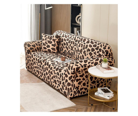 Еластичен калъф за двуместен диван, леопард, HEJ2-24