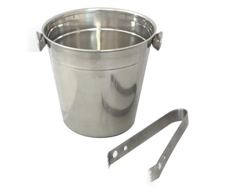 Raki vas inox pentru cuburi gheata d12cm cu cleste