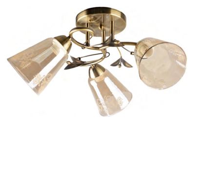 Lustra klausen, camelia 3, bronz/crem, ly-3384, e27, 3 x 11w