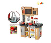 Детски кухня със светещи керамични котлони, реалистични звуци и мивка с течаща вода (84см) EmonaMall - Код W4486