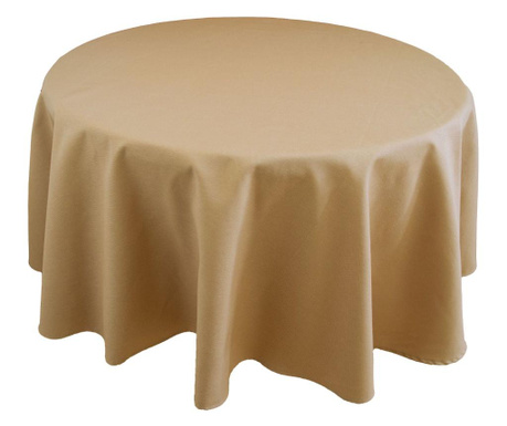 Покривка за кръгла маса от водоустойчив плат - Капучино