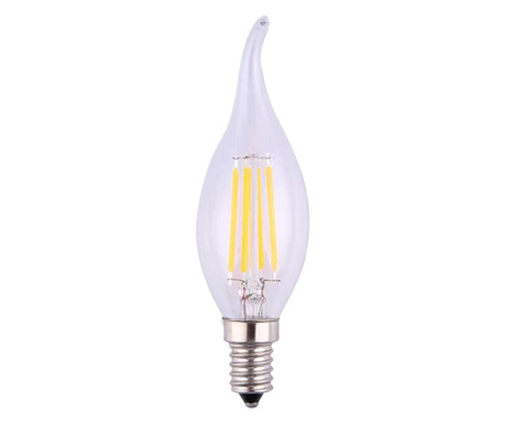 Bec LED RFAN, E14 Lumanare Transparent, Lumina Rece, 5000K, 3W