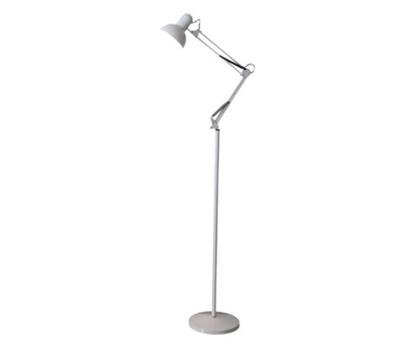 Lampadar Veioza, Model L930, Fix si Flexibil, Otel/Plastic/Polietilenic, Alb, Inaltime 180 cm