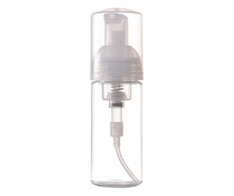 Sticla cosmetica cu pompa pentru spuma, transparenta, plastic, Createur, 60ml