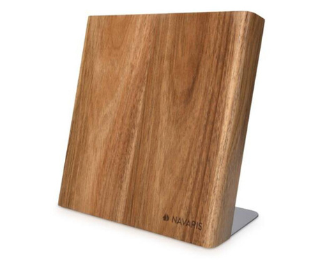 Suport magnetic pentru cutite din lemn de salcam, 23 x 22.5 cm, 47366.01.1