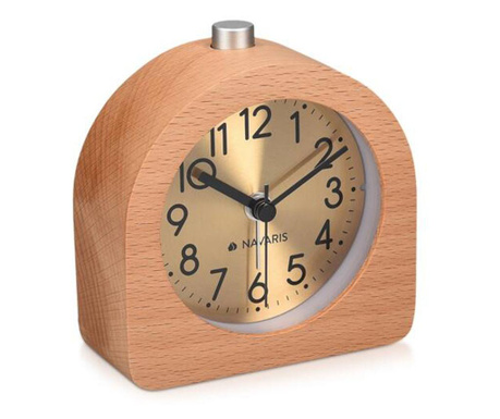 Ceas cu alarma analogic din lemn Snooze Retro, 46228.24