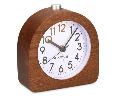 Ceas cu alarma analogic din lemn Snooze Retro, 45427.18