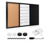Tabla magnetica Navaris 3-in-1 pluta / tabla alba / tabla, 60 x 40 cm, 47164.01