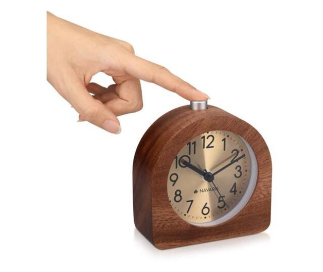 Аналогов дървен будилник Snooze Retro, 46228.18
