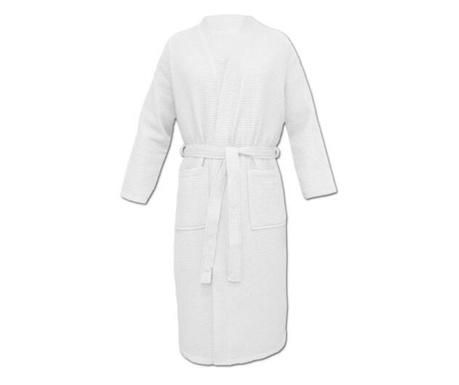 Вафла Pique халат за жени и мъже Homelevel, 6XL, бял, органичен памук, 54916.02.36