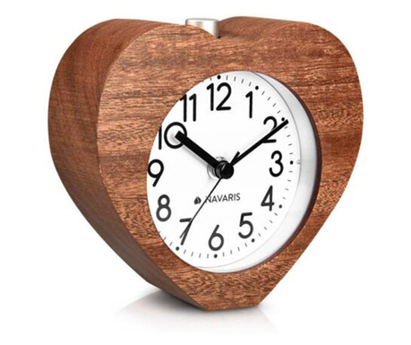 Ceas cu alarma analogic din lemn Snooze Retro, 43902