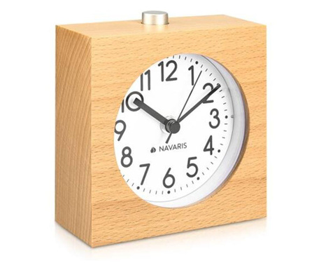 Ceas cu alarma analogic din lemn Snooze Retro, 43905