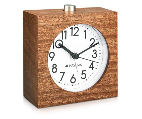 Ceas cu alarma analogic din lemn Snooze Retro, 43906