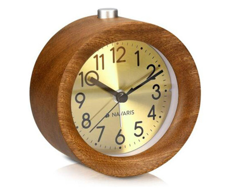 Ceas cu alarma analogic din lemn Snooze Retro, 45470.18