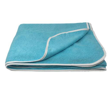 Плажна кърпа Homelevel, 150 х 200 см, Синя, Органичен памук, 54896.50