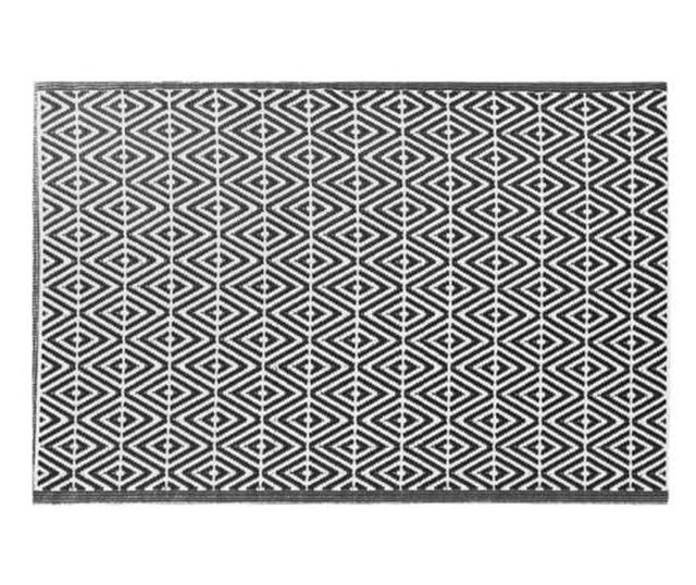 Jemidi kültéri teraszszőnyeg, 90 x 150 cm, Fekete, Prolipopilena, 55323.01.01