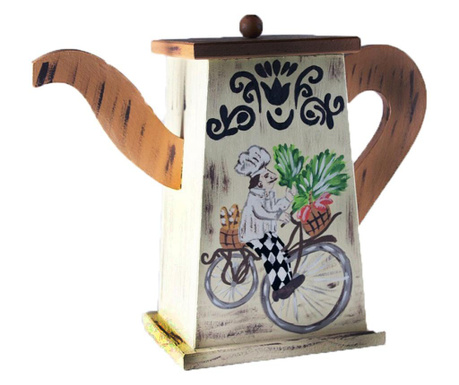 Cutie depozitare din lemn, bicicleta cu cos