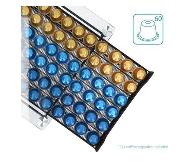Органайзер за капсули Nespresso, 60 капсули, 30 x 40 x 6,5 см, 51112.01