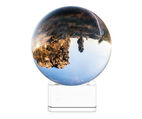Glob de sticla cu sport Navaris pentru fotografii/ decor, 80 mm, 42864