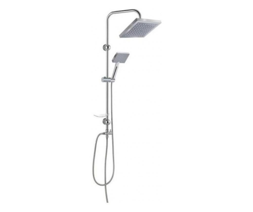 Coloana de dus cu para fixa si mobila, delta tempo line,inaltime 100 cm,cromat - 2