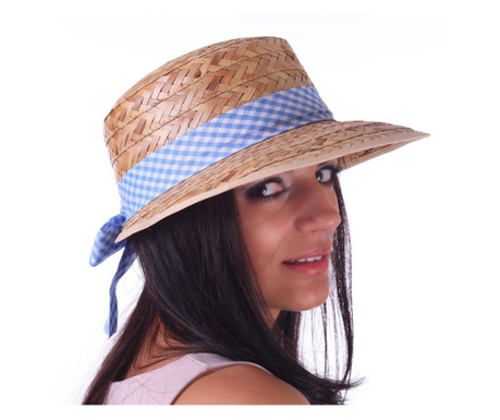 Дамска лятна шапка hatyou cep0425, Синя лента Spring/Summer 57 см