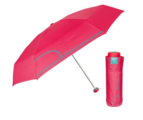 Mini umbrelă neautomată pentru femei Perletti Time 26239, Rosu Ciclamen Perletti Time