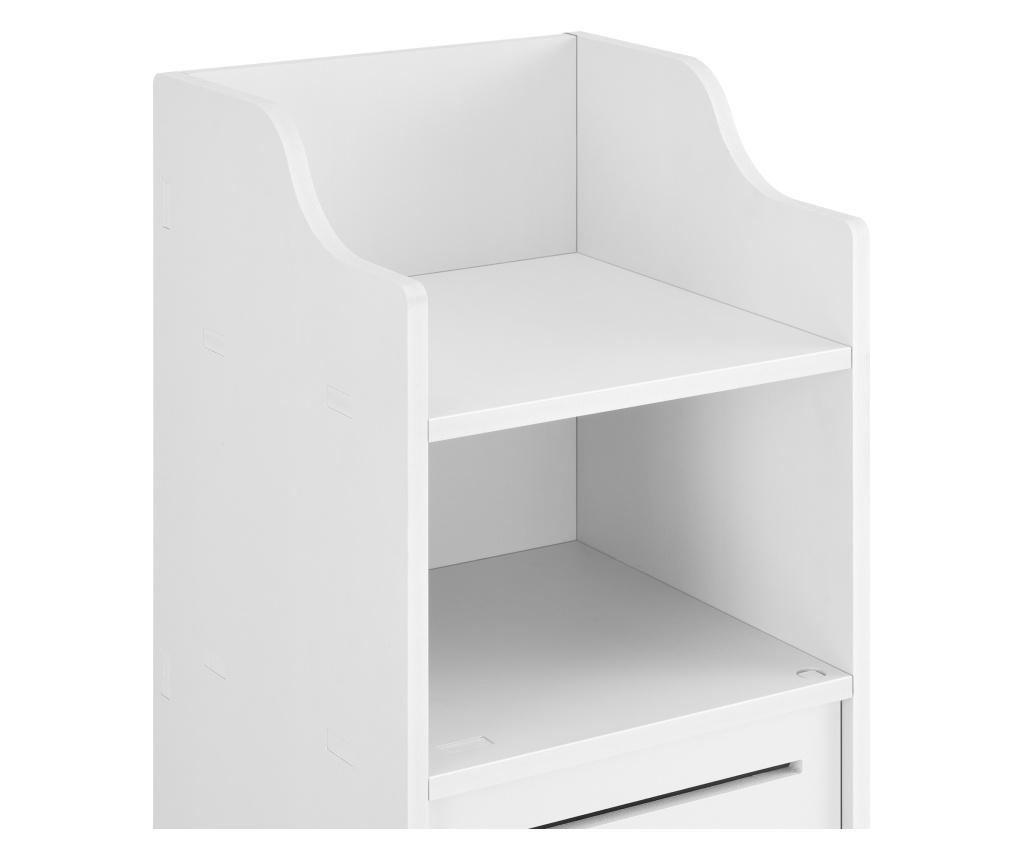 Fürdőszobaszekrény mora alsó szekrény 135 x 32 x 32 cm 2 szekrényrekesz + 3 nyílt tárolófelület wpc fehér [en.casa] - 3