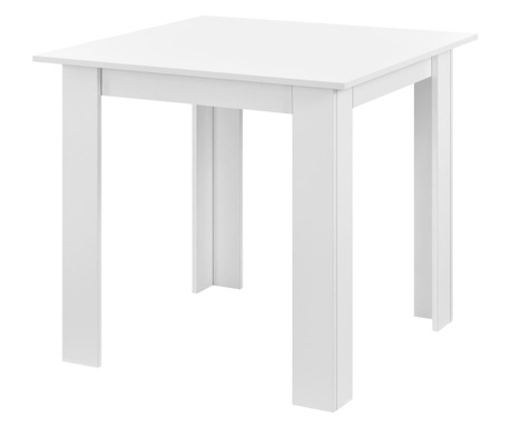 Étkezőasztal algermissen asztal 4 fő részére 80 x 80 x 76cm melaminbevonatú forgácslap fehér [en.casa]