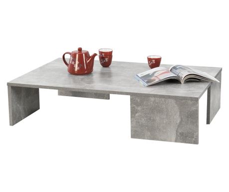 Dohányzóasztal tierp nappali asztal 21 x 90 x 60 cm kisasztal forgácslap betonszínű [en.casa]