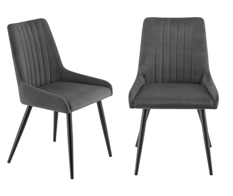 Kétdarabos design szék-szett alford bársony/szinterezett acél...