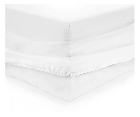 Cearceaf Heinner pat, cu elastic, 180x200 cm, alb
