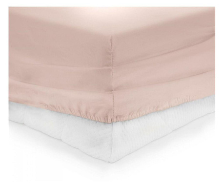 Cearceaf pat, cu elastic, 160x200 cm - roz